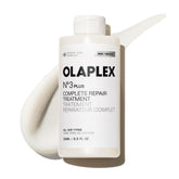 Olaplex N°.3PLUS front bottle showing 250 mL size and clear benefit