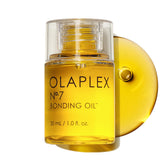 Olaplex N°.7 front bottle showing compact 30 mL packaging and label benefits