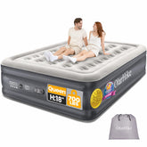 OlarHike front view of queen air mattress showing full-size and neat fit benefit