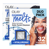 Olay front packaging showing travel 64ct convenience and clear benefits