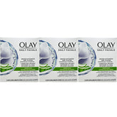 Olay front packaging showing 33-count pack and travel-friendly benefits