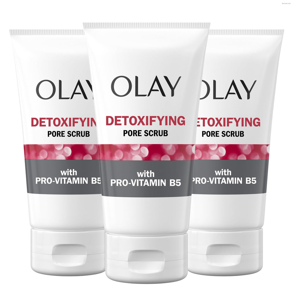 Olay front packaging showing tube and branding for clear routine benefit