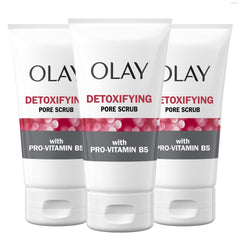 Olay front packaging showing tube and branding for clear routine benefit