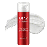 Olay Regenerist front packaging showing compact 1.7 oz jar and brand clarity