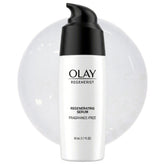 Olay front packaging showing product and brand for clear identification and trust