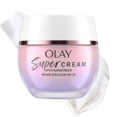 Olay jar front view showing product and clear branding for daily hydration