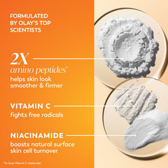 Olay gel-cream texture close-up demonstrating lightweight hydration and fast absorption benefit