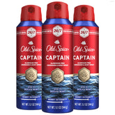 Old Spice Captain front packaging showing bold red can and scent name for confident freshness