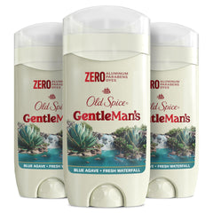 Old Spice GentleMan's front packaging showing scent and aluminum-free benefit