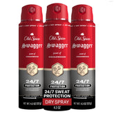 Old Spice Swagger front packaging showing bold cedarwood scent and pack benefit