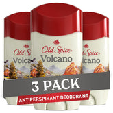 Old Spice Volcano charcoal front packaging showing three sticks for convenience