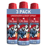 Old Spice Wolfthorn front packaging showcasing bold label and size benefit