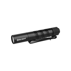OLIGHT I3T 2 front view showing compact black body and on-off tail switch, easy carry