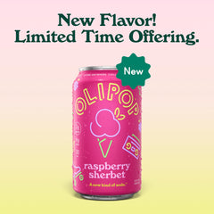 OLIPOP side label detail highlighting ingredients and clean formulation benefits