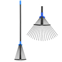 Oliynedy rake front view showing full tool and benefits of durable design