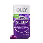 OLLY front packaging showing bottle and 60-count for easy night routine
