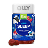OLLY bottle front packaging showing kids sleep label and 70 count