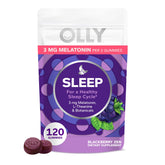 OLLY pouch front view showing sleep gummies and branding for easy identification