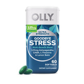 OLLY bottle front packaging showing product name and 60 count, clear benefit of portability