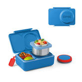 Omie OmieBox UP Cosmic Blue front view showing secure latches and sleek finish