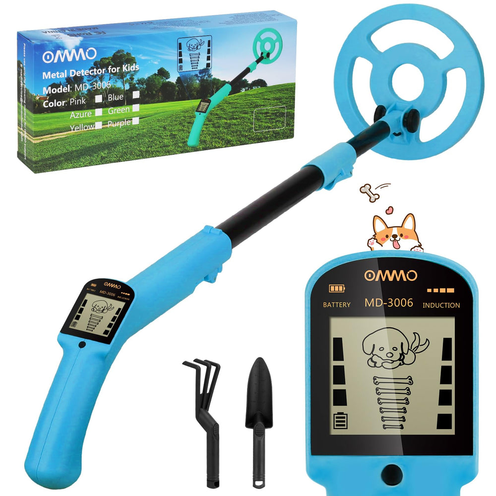 OMMO detector front view showing controls and azure color for easy use