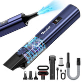 Omofull front view handheld vacuum showing compact design and controls for easy use