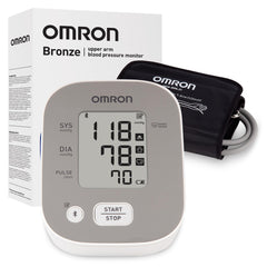 OMRON Bronze front view showing compact monitor and clear display for reliable readings