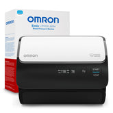 Omron Evolv front view showing display and benefit of accurate readings