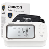 OMRON Gold front panel showing screen and buttons for easy readings