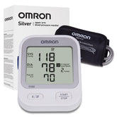 OMRON Silver front monitor showing clear display and easy controls for reliable readings