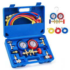 Orion Motor Tech front view of complete gauge set showing components and convenience