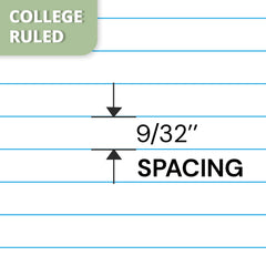 ONAVIA college-ruled pages close detail maximizing writing space and neat notes