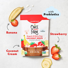Once Upon a Farm close-up of melt texture showing easy dissolve benefit