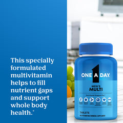 ONE A DAY label detail showing key nutrients for energy and immune support
