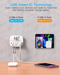 One Beat side profile plugged into wall outlet to save space behind furniture