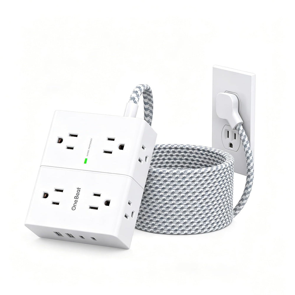 One Beat front view showing eight outlets and four USB ports for versatile charging
