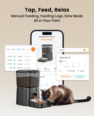 oneisall app control screen showing scheduling and remote feeding
