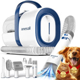 oneisall front unit blue showing vacuum and control panel for easier grooming