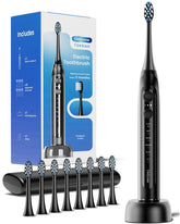 Onlyone toothbrush front view showing sleek handle and controls for easy use