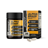 ONNIT Alpha Brain front packaging showing bottle for clear identification and trust
