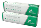 Opalescence front packaging showing two mint toothpaste tubes for brightening