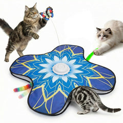 OPDEKEHA front view of play mat showing dual wands and butterfly for engaging play