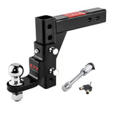 OPENROAD front view of hitch ball mount showing full assembly and strength
