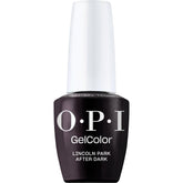 OPI GelColor bottle front view showing deep purple shade and professional finish