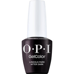 OPI GelColor bottle front view showing deep purple shade and professional finish