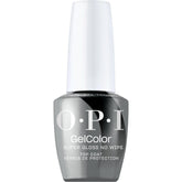 OPI bottle front view showing brand and glossy finish benefit