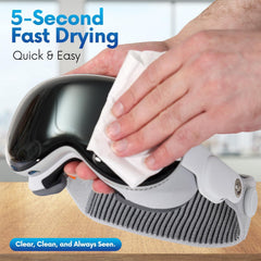 OPTEEL wipe fabric texture close-up showing soft non-abrasive weave for scratch protection