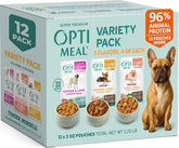 Optimeal front packaging shows small-breed variety and convenience benefits