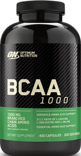 Optimum Nutrition front packaging showing bottle and brand benefits