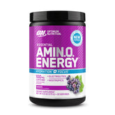 Optimum Nutrition front tub showing grape flavor and benefits
